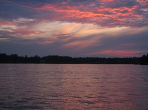 Moon full boat ride 8 29 2016 water and clouds